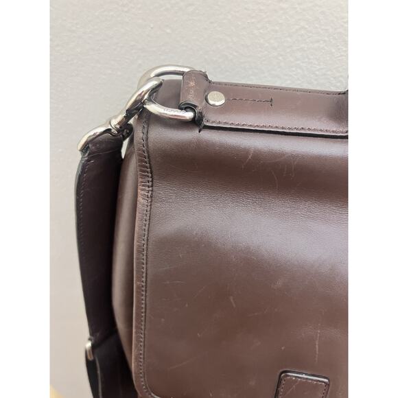 AUTHENTIC COACH LEXINGTON BROWN LEATHER BUSINESS FLAP BRIEFCASE #70666 EUC - Picture 5 of 16